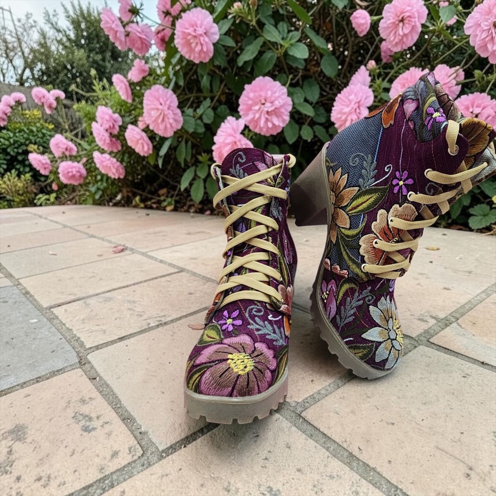 Rudi Botines de tacón Bordado Completo