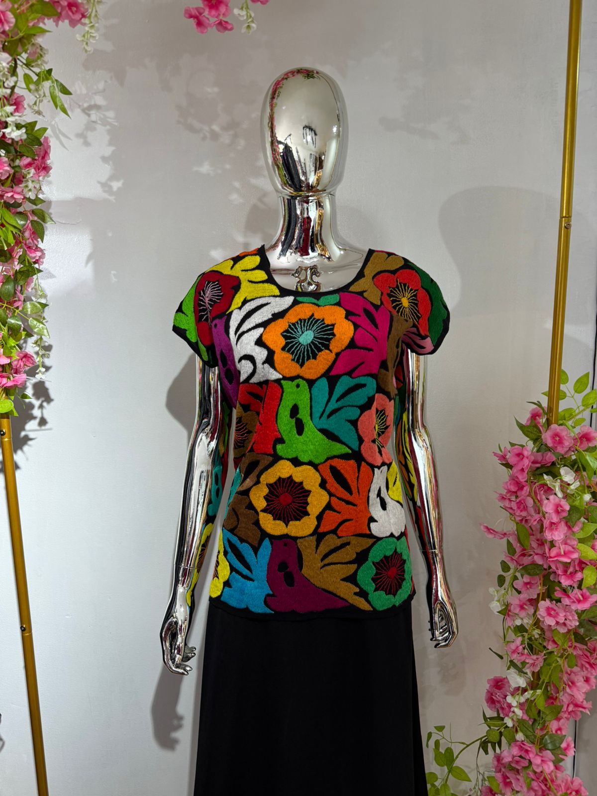Blusa Bordado Mazateco de colores 2