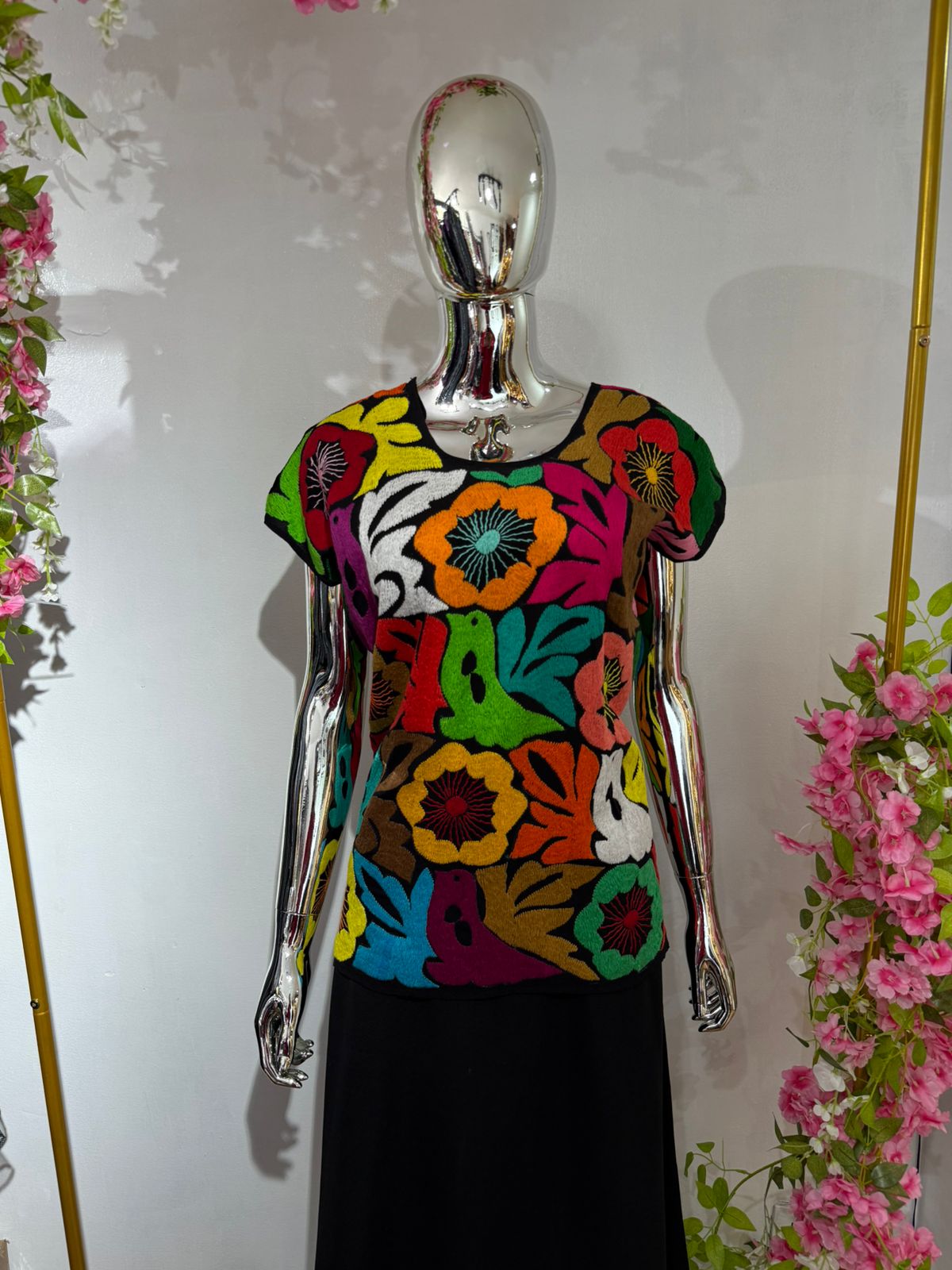 Blusa Bordado Mazateco de colores 2