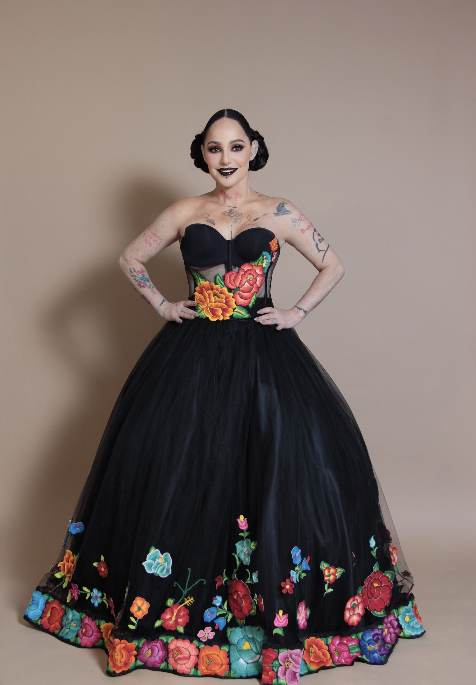 Vestido de Gala Istmeño Bordado a Mano