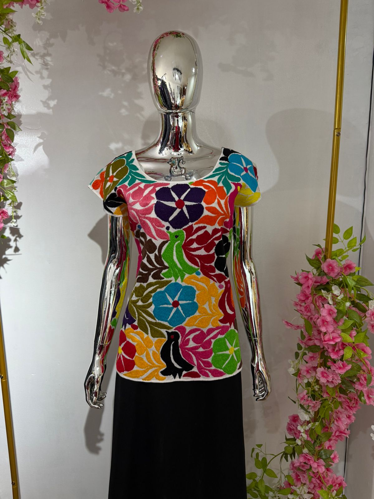 Blusa Bordado Mazateco de colores 4