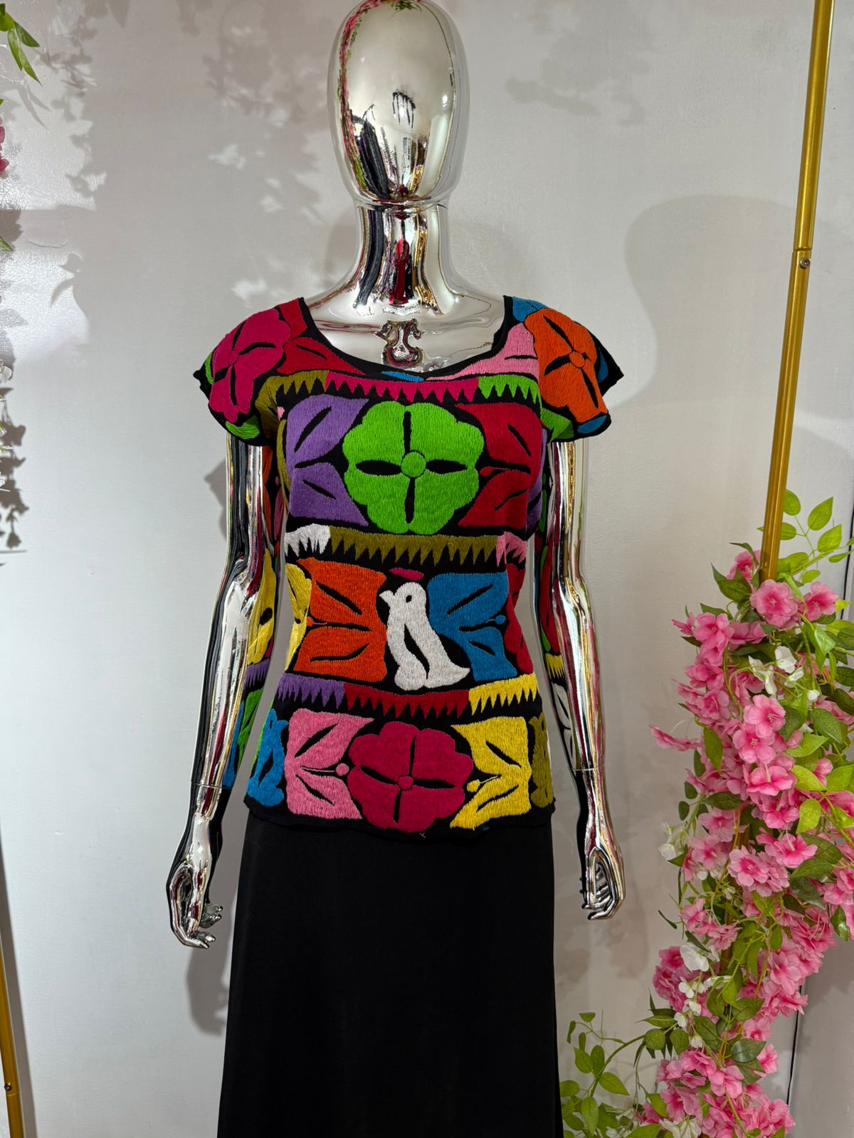 Blusa Bordado Mazateco de colores 3