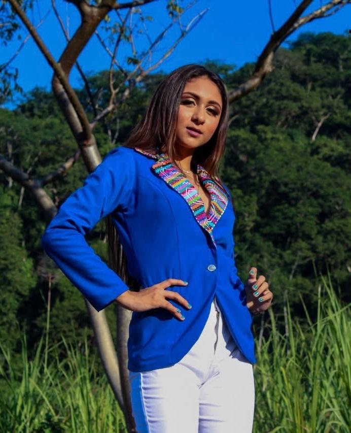 Blazer con Bordado Chinanteco Azul