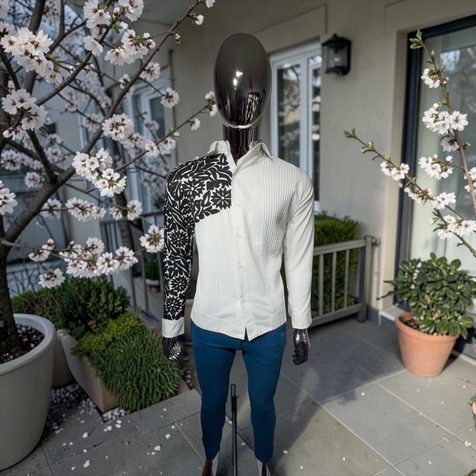 Guayabera con bordado Mazateco 