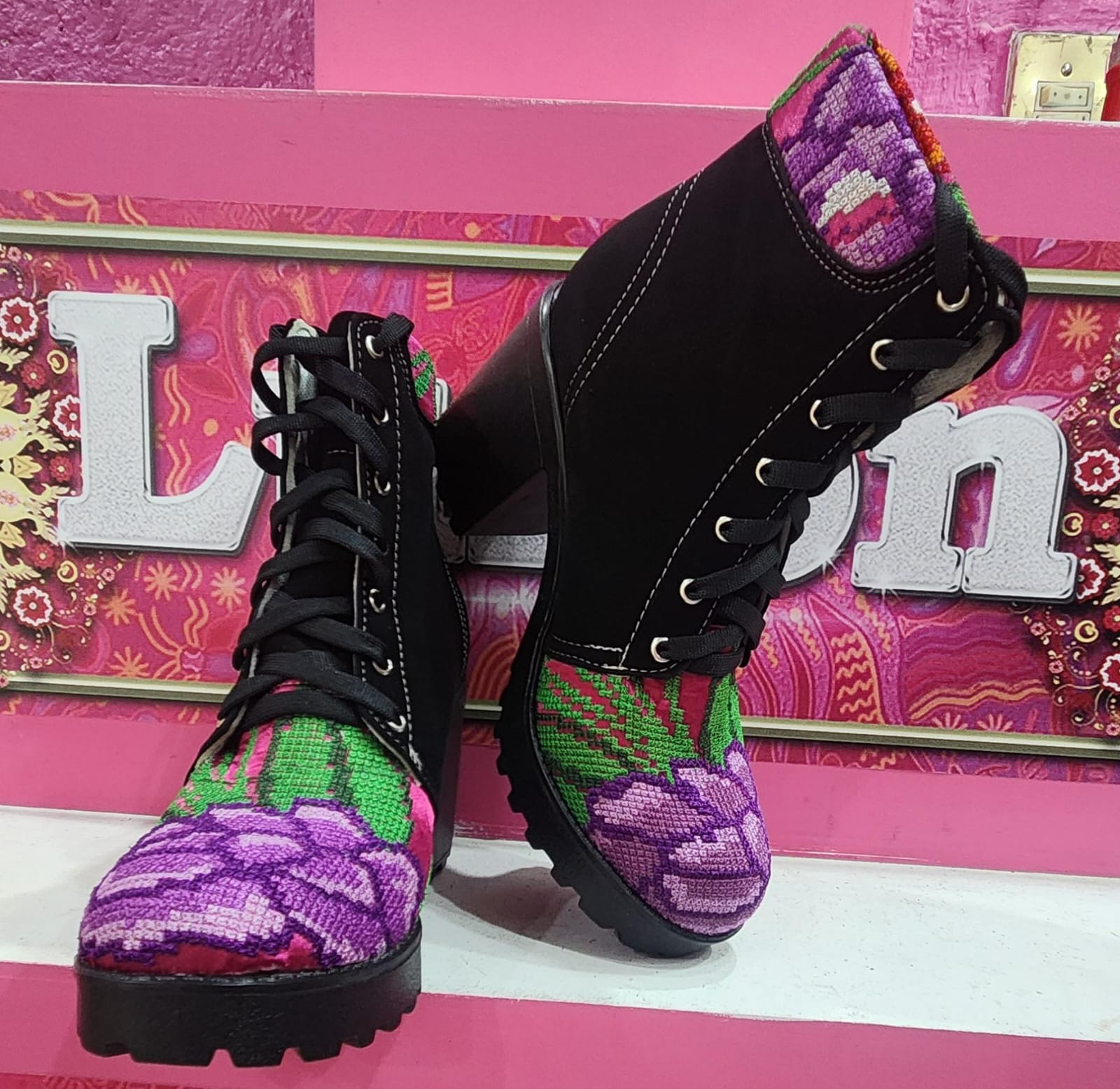 Rudi Botines de tacón bordados