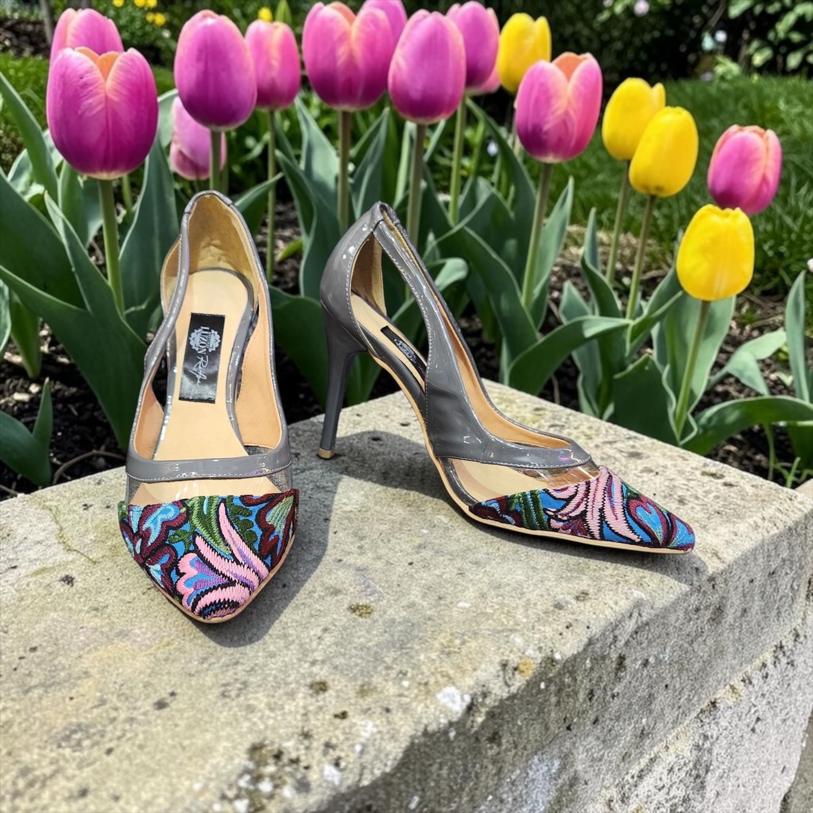 Zapatillas Stiletto Gris