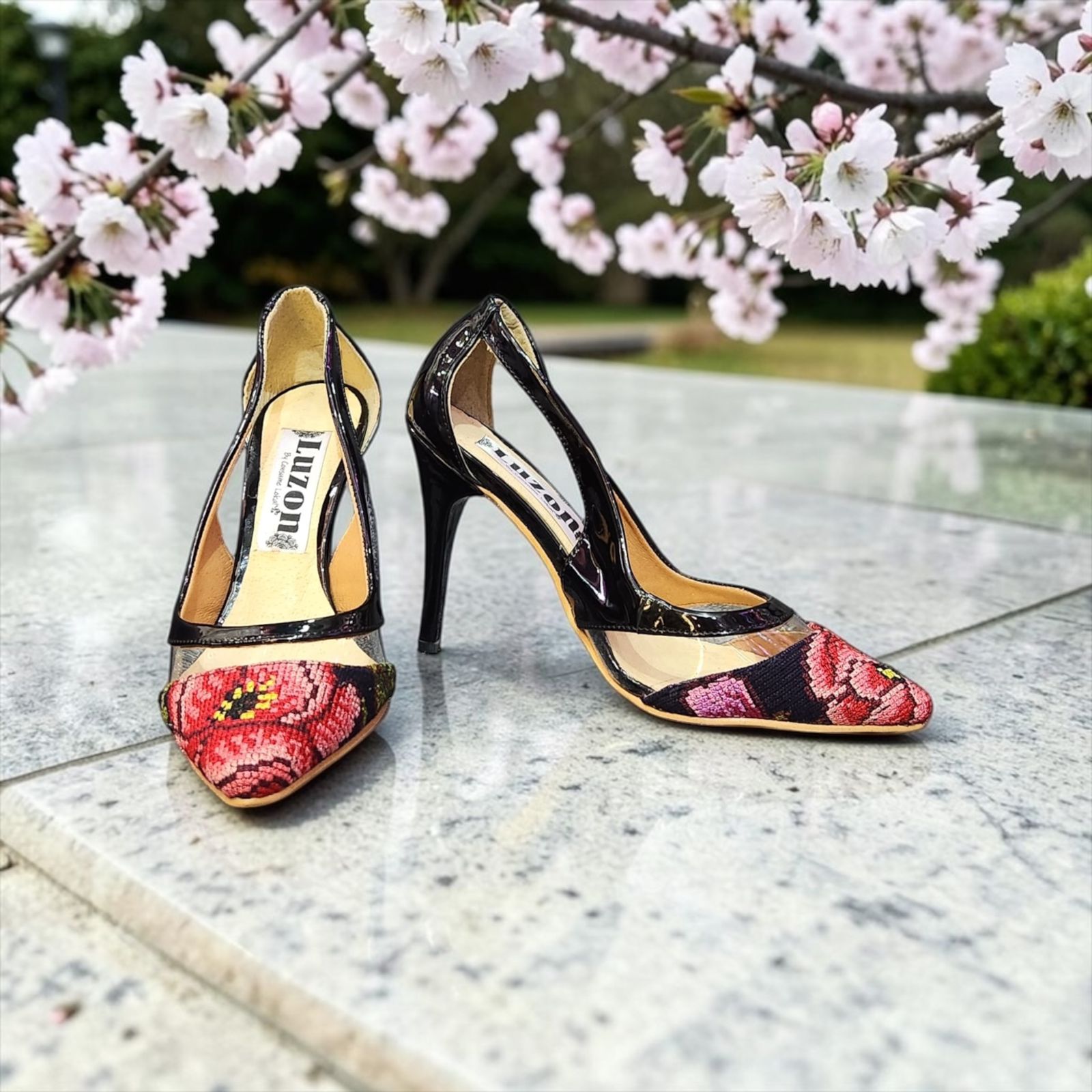 Zapatillas Stiletto Negro 