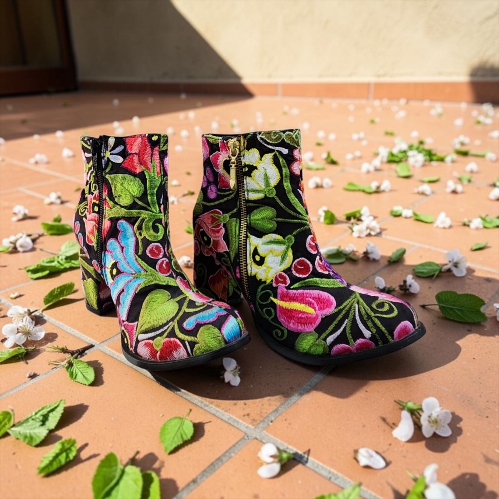 Botines Bordado Completo