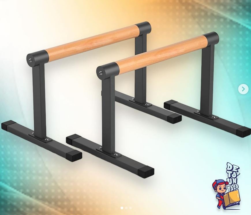 Paralelas de madera y  Acero Inoxidable