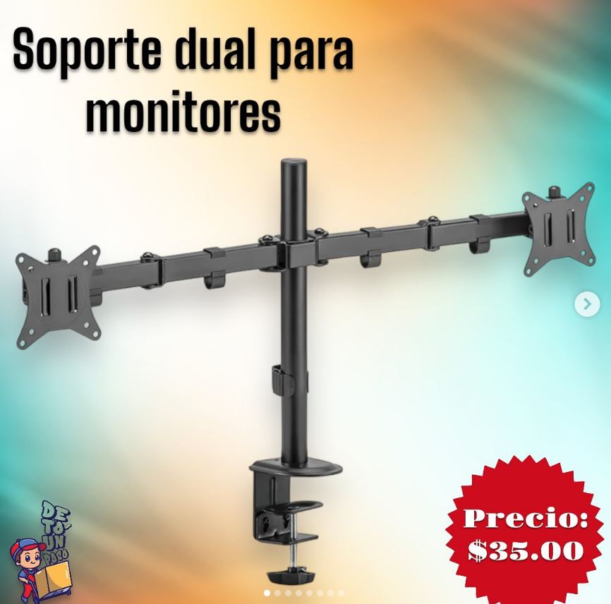 Soporte dual monitor VESA: 75×75 / 100×100