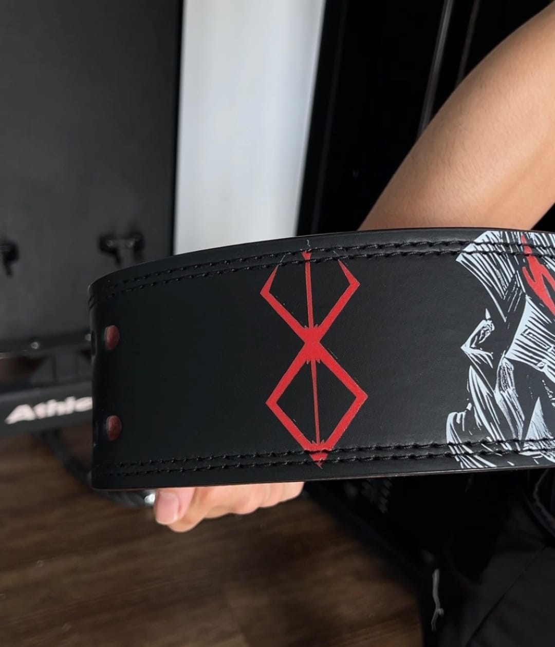 Cinturon de cuero 13 mm, diseño Berserk Guts