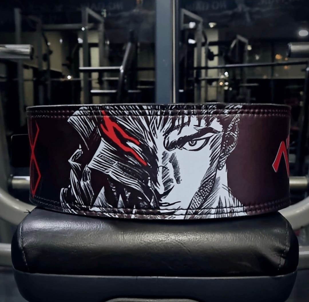 Cinturon de cuero 13 mm, diseño Berserk Guts