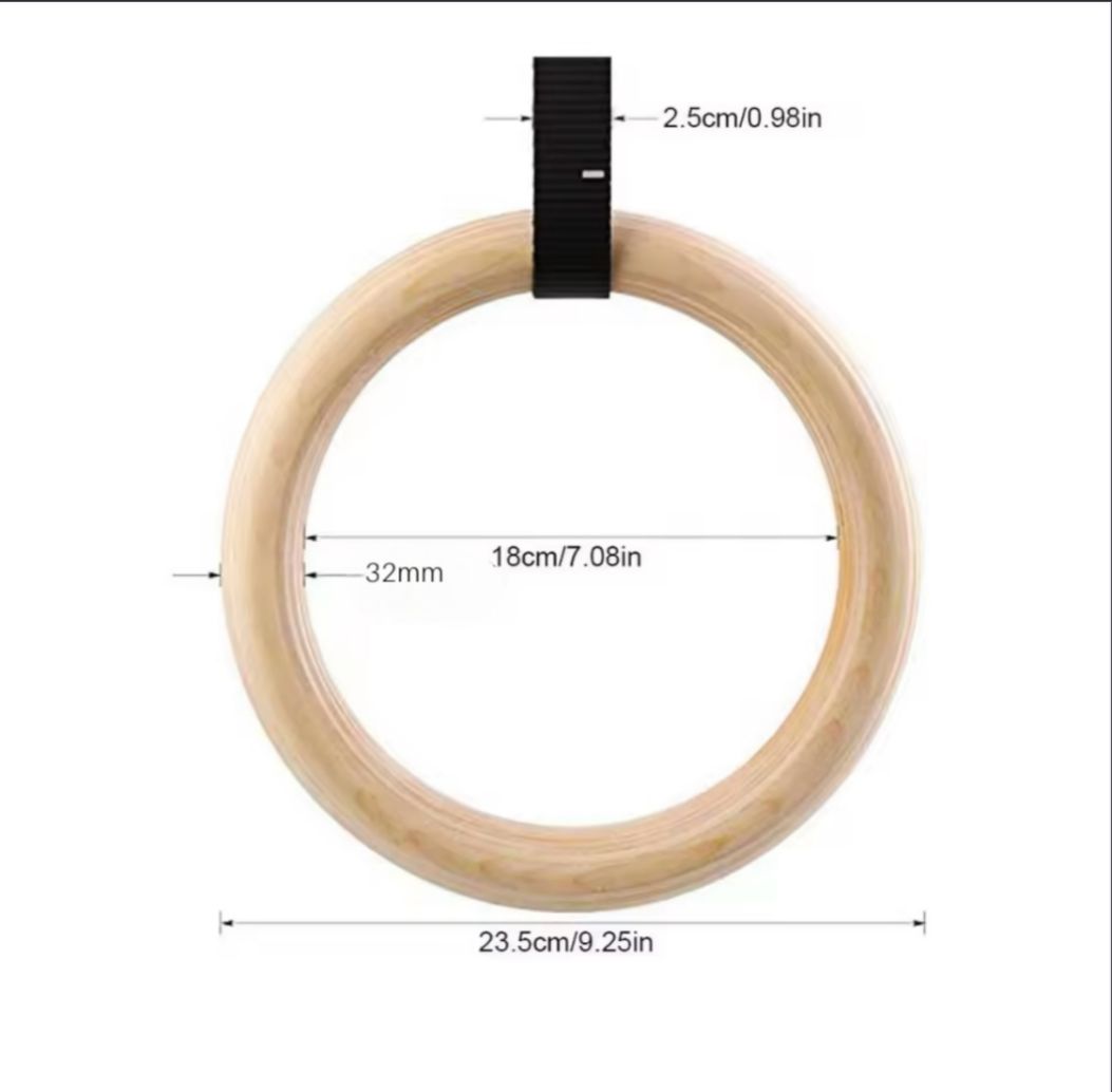 Anillas de madera para gimnasia/ calistenia