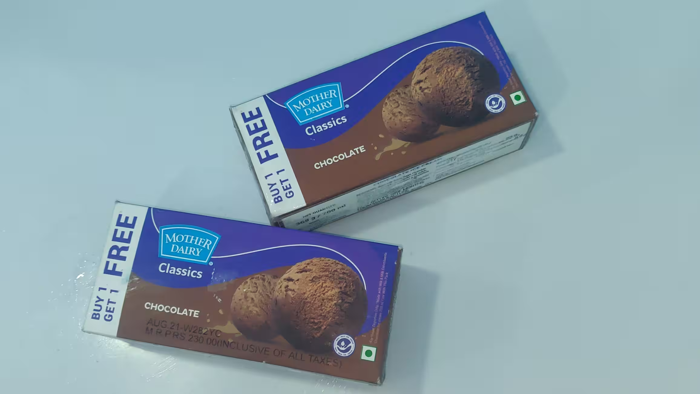 Mother Dairy Chocolate Ice Cream, 700 ml Buy 1 Get 1 Free