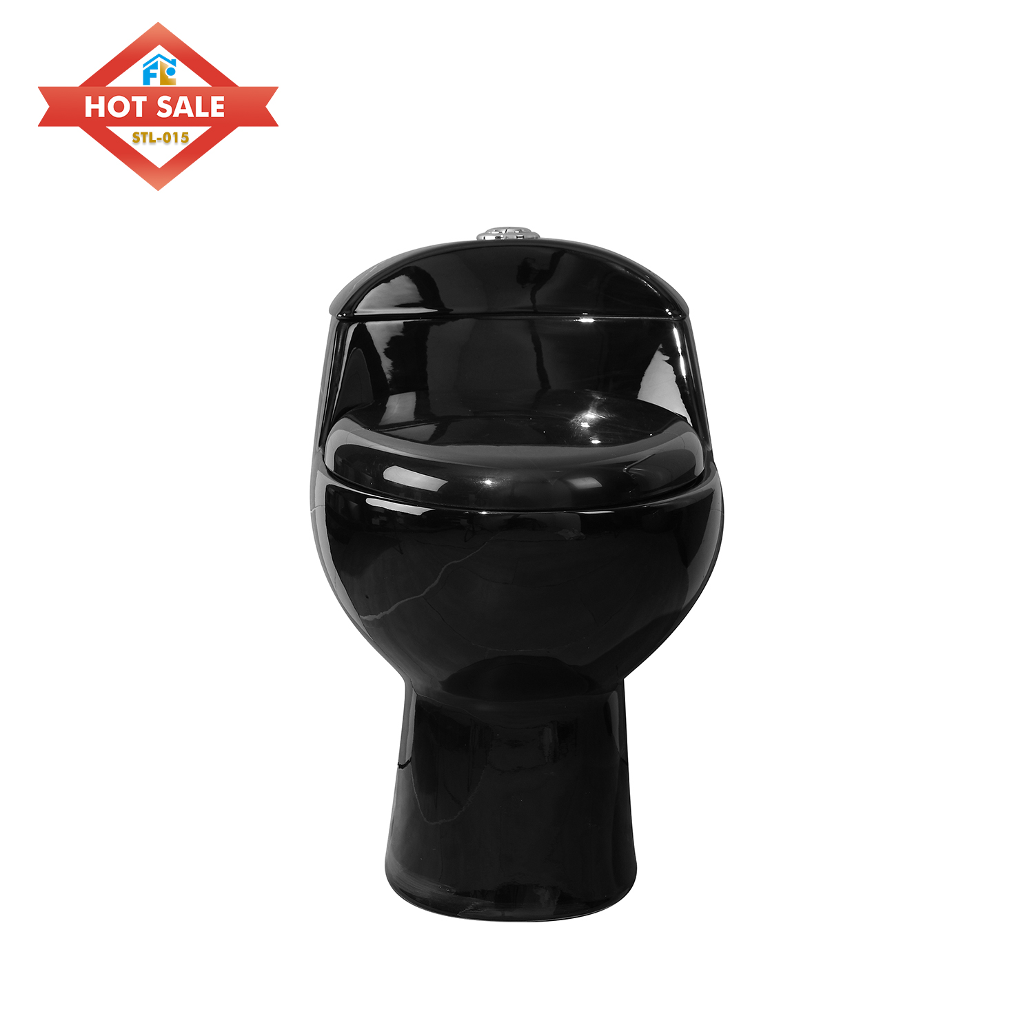 Factory Wholesale Economic Black Siphon Flushing Sanitary Ware Floor Mounted One Piece Bathroom Ceramic One Piece WC Toilet Bowl