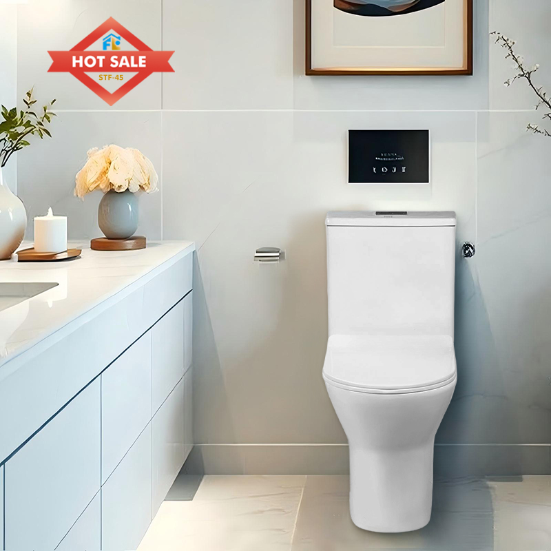 FLF-045 Luxury Two-Piece Water-Saving Toilet | 3/6L Dual Flushing | Commercial-Grade Ceramic | OEM Customization Available