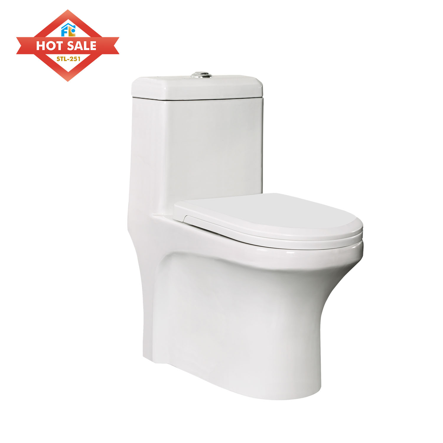 New Arrival  One Piece Ceramic Toilet  with Floor Mounted  S-trap 300mm Toilets for bathroom