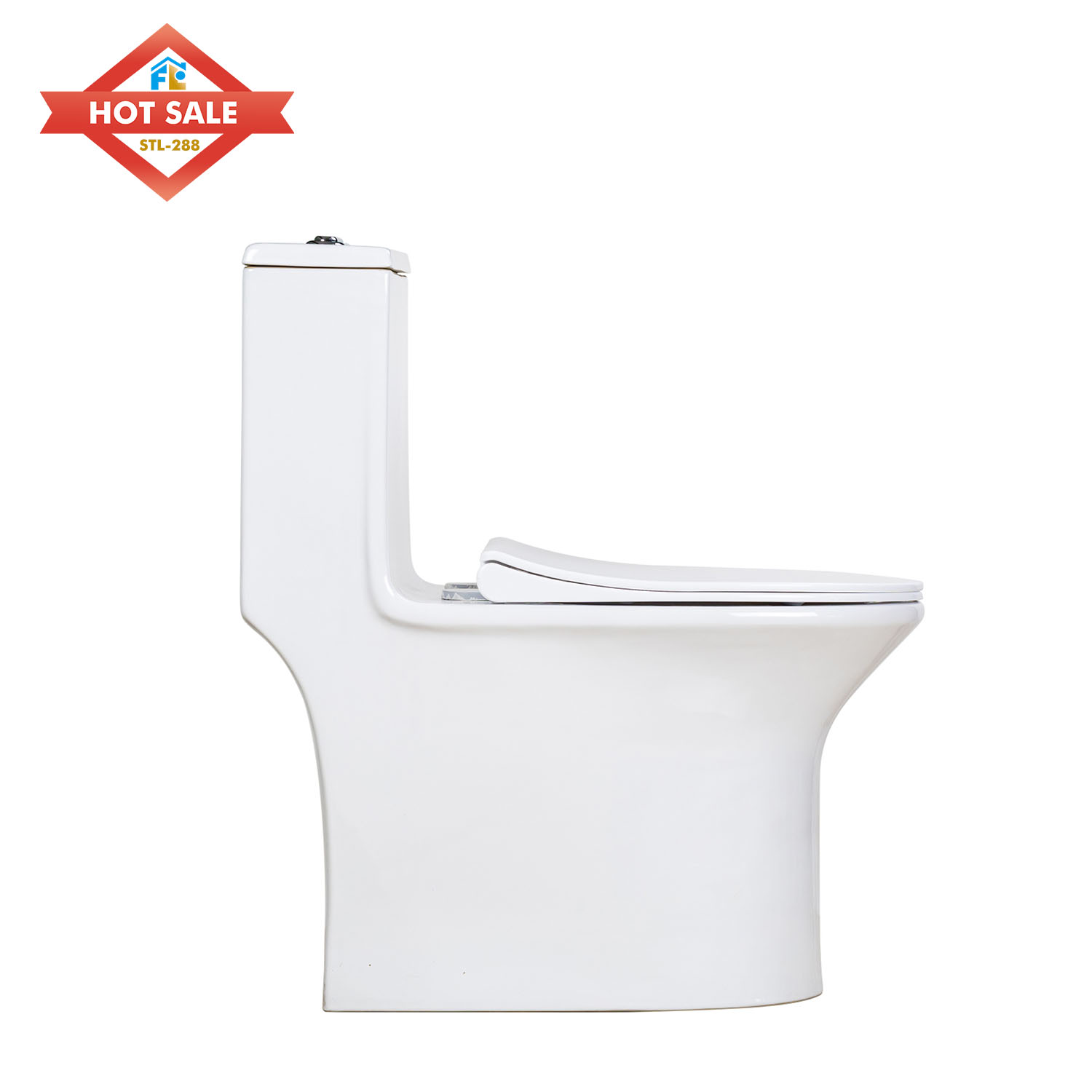 Hot Selling One-Piece Ceramic Siphonic Toilet with Dual-Flush Elongated Bowl S-Trap Drainage Modern Design for Home and Hotels