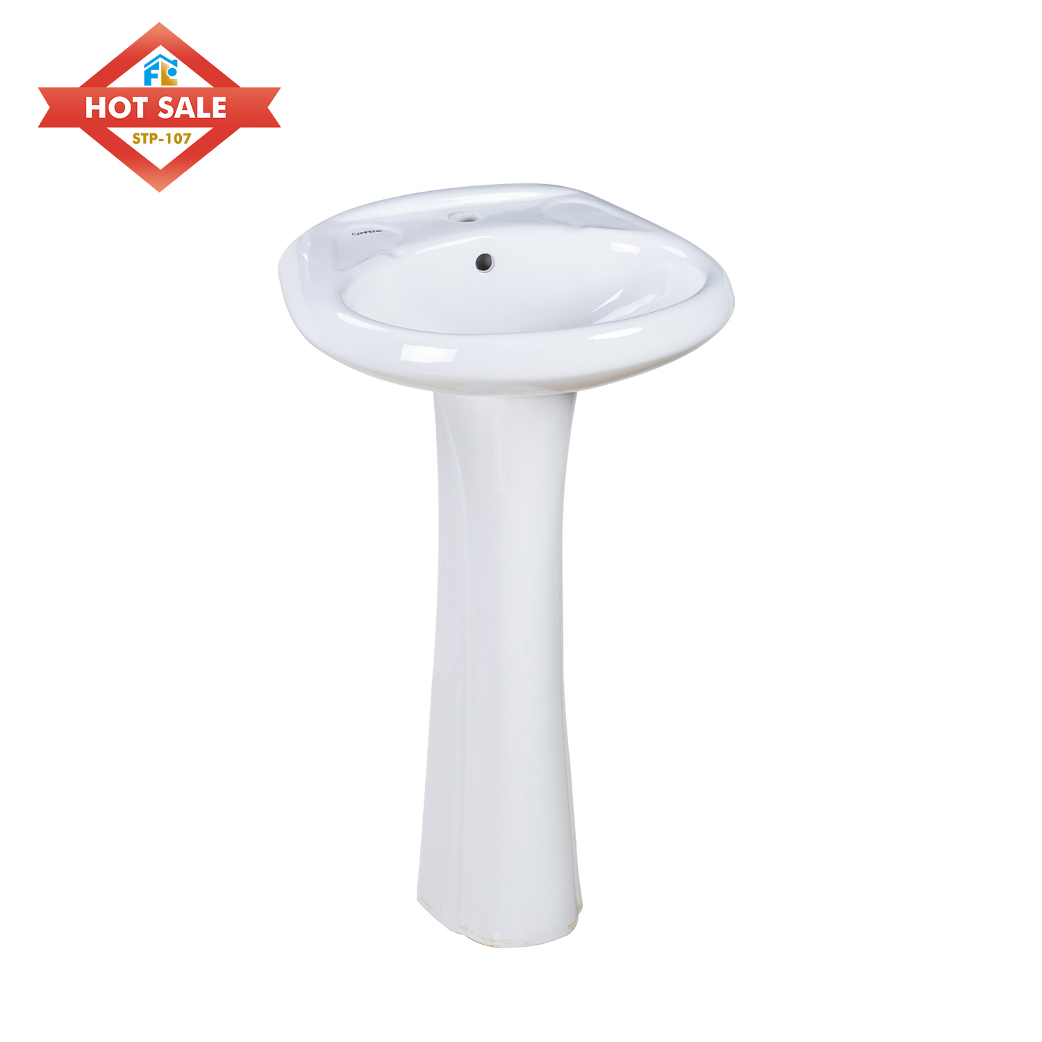 Chic Design Toilet Basin and Pedestal Set for Modern Interiors