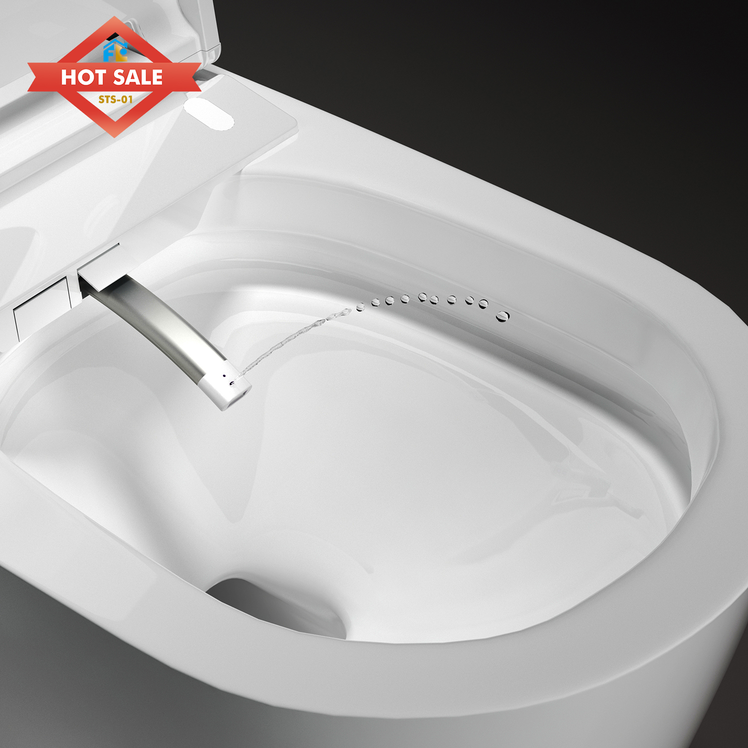Modern Bathrooms Smart Toilet: Multifunctional Core Design, High-Efficiency Water-Saving & Stain-Resistant Easy Cleaning