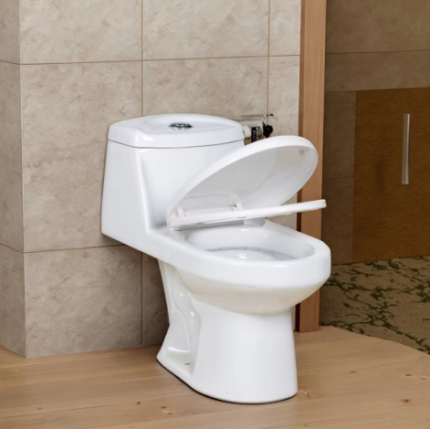 Fluor manufacture S-trap one piece toilet and modern design pedestal basin Set for Elegant Bathrooms