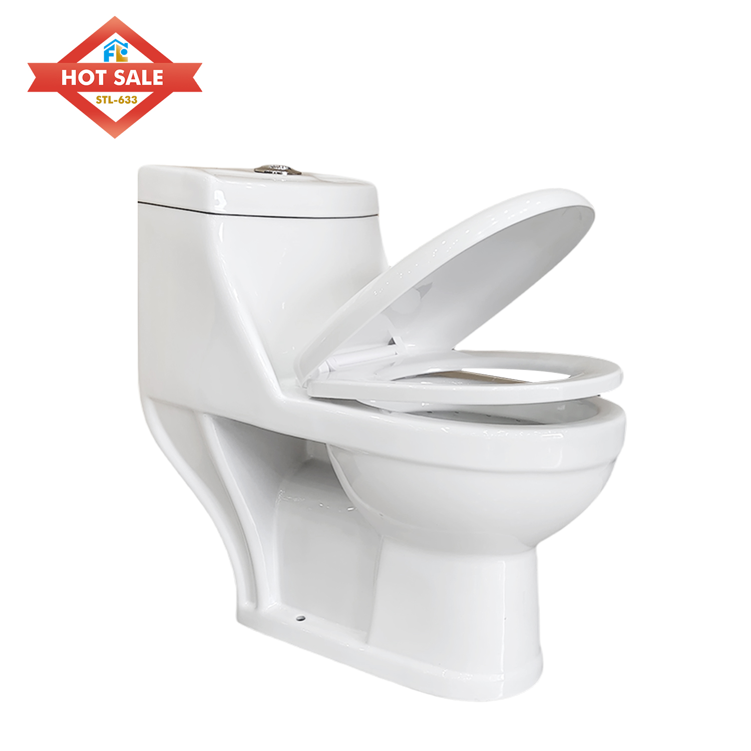 Factory Wholesale Economic Sanitary Ware S Trap Siphon Flushing Bathroom One Piece Floor Mounted Ceramic WC Toilet Bowl