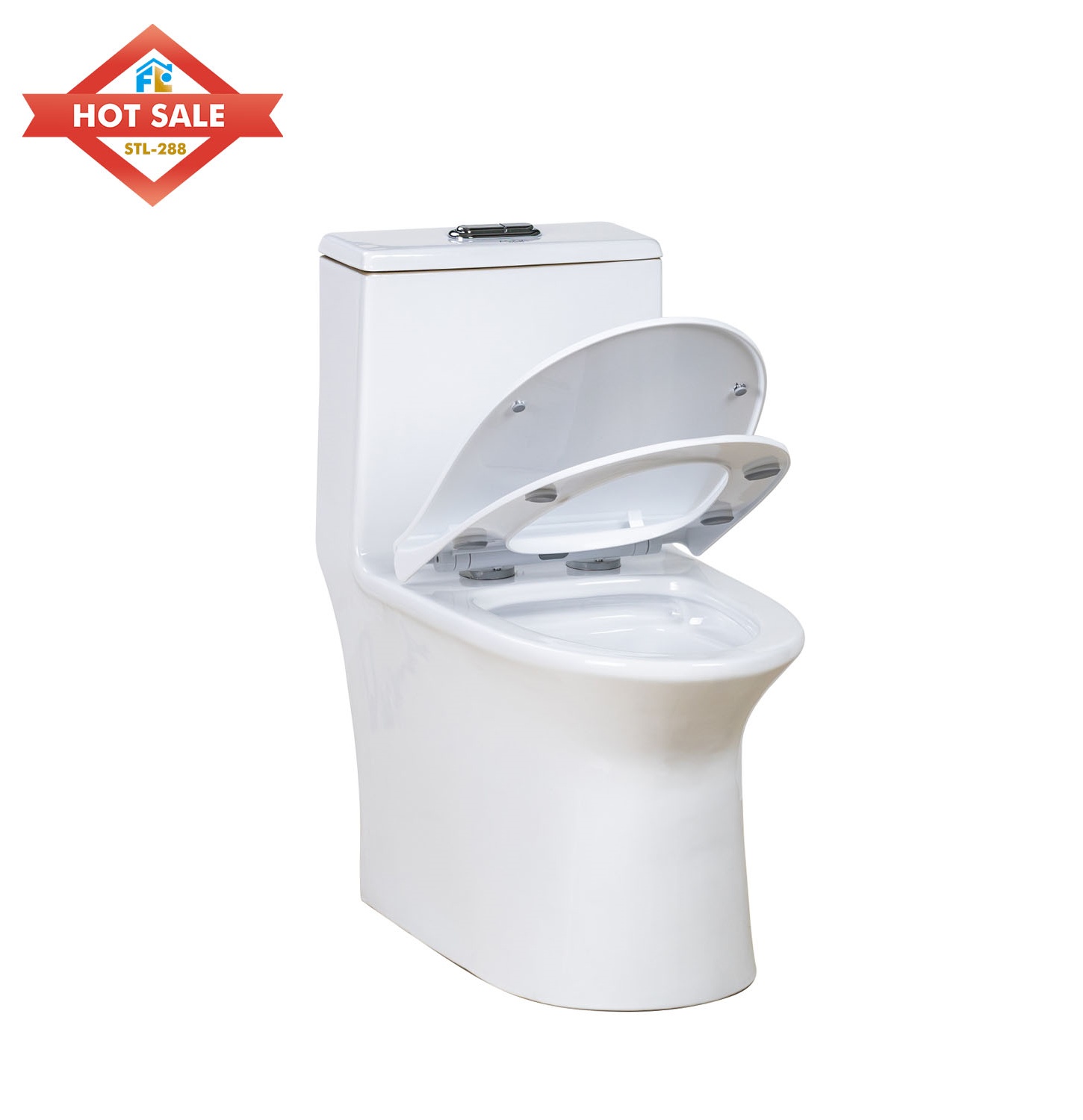 Hot Selling One-Piece Ceramic Siphonic Toilet with Dual-Flush Elongated Bowl S-Trap Drainage Modern Design for Home and Hotels