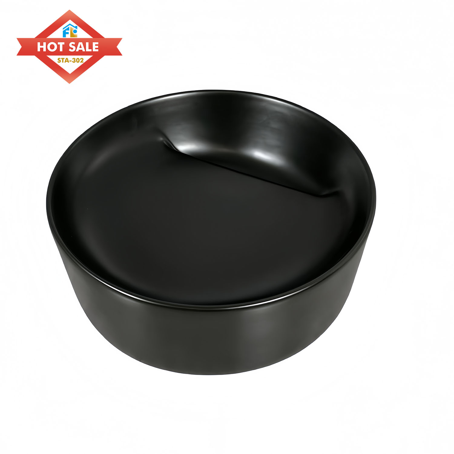 Modern Design Freestanding Solid Ceramic Hand Basin  Bathroom Counter Top Polished Finish Easy to Clean Sink