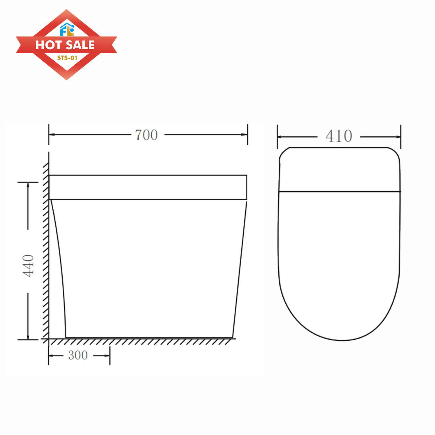 Modern Bathrooms Smart Toilet: Multifunctional Core Design, High-Efficiency Water-Saving & Stain-Resistant Easy Cleaning