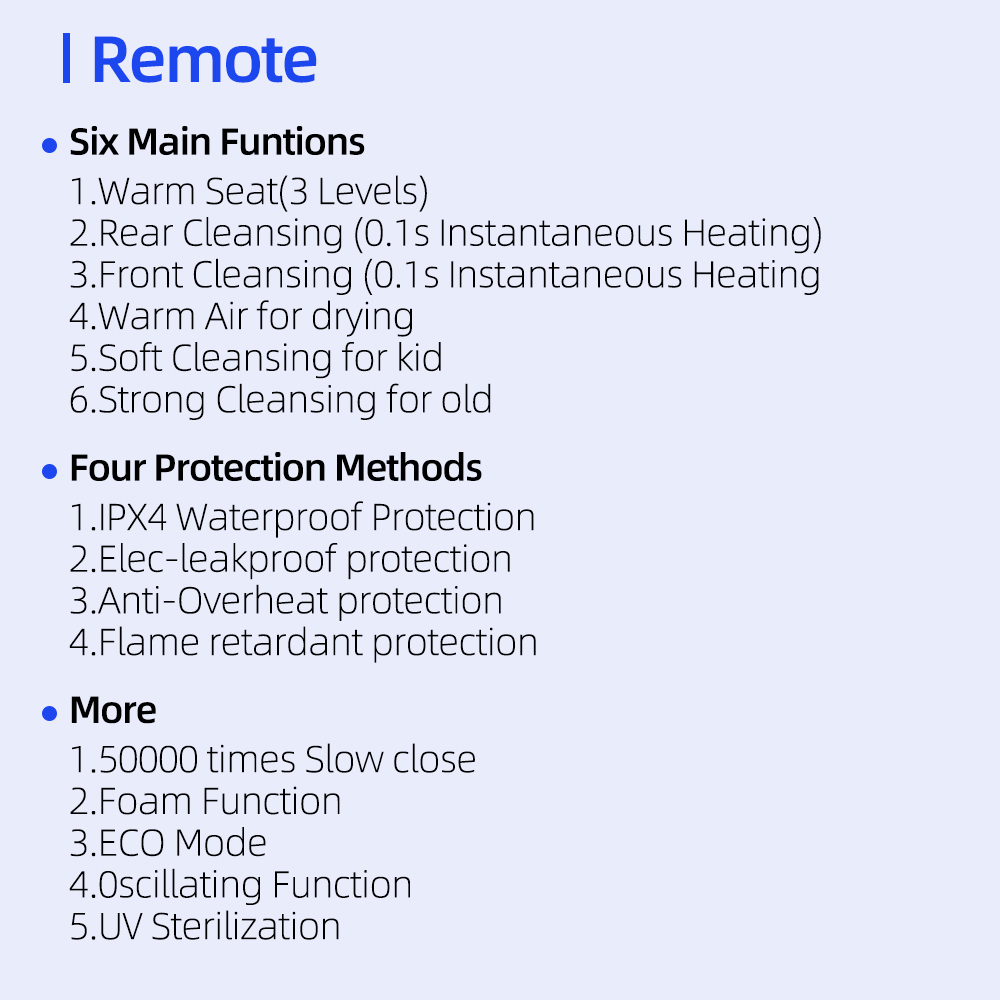 Heated Smart Toilet Seat with Remote Control - Electric Bidet Seat for Comfort & Convenience
