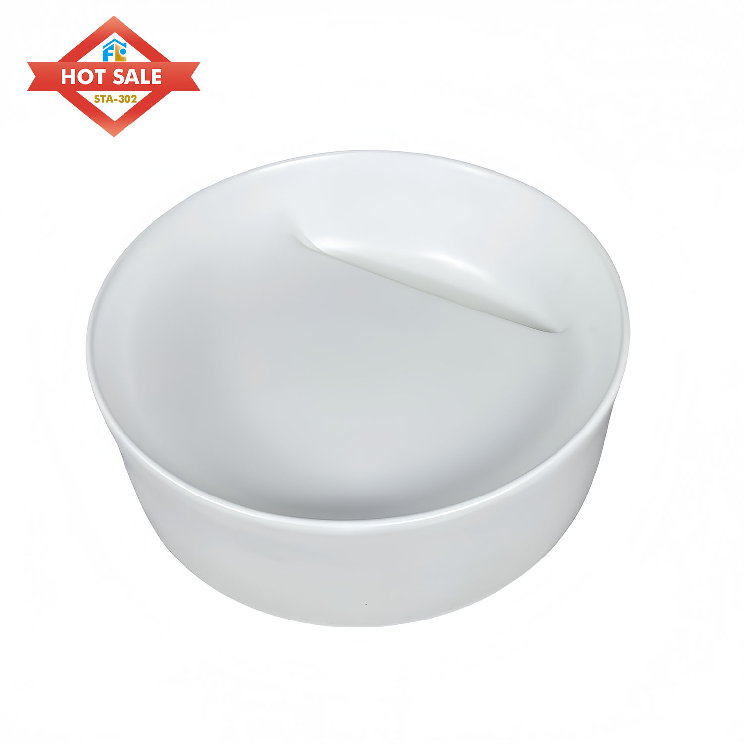 Modern Design Freestanding Solid Ceramic Hand Basin  Washroom Counter Top Polished Finish Easy to Clean Sink