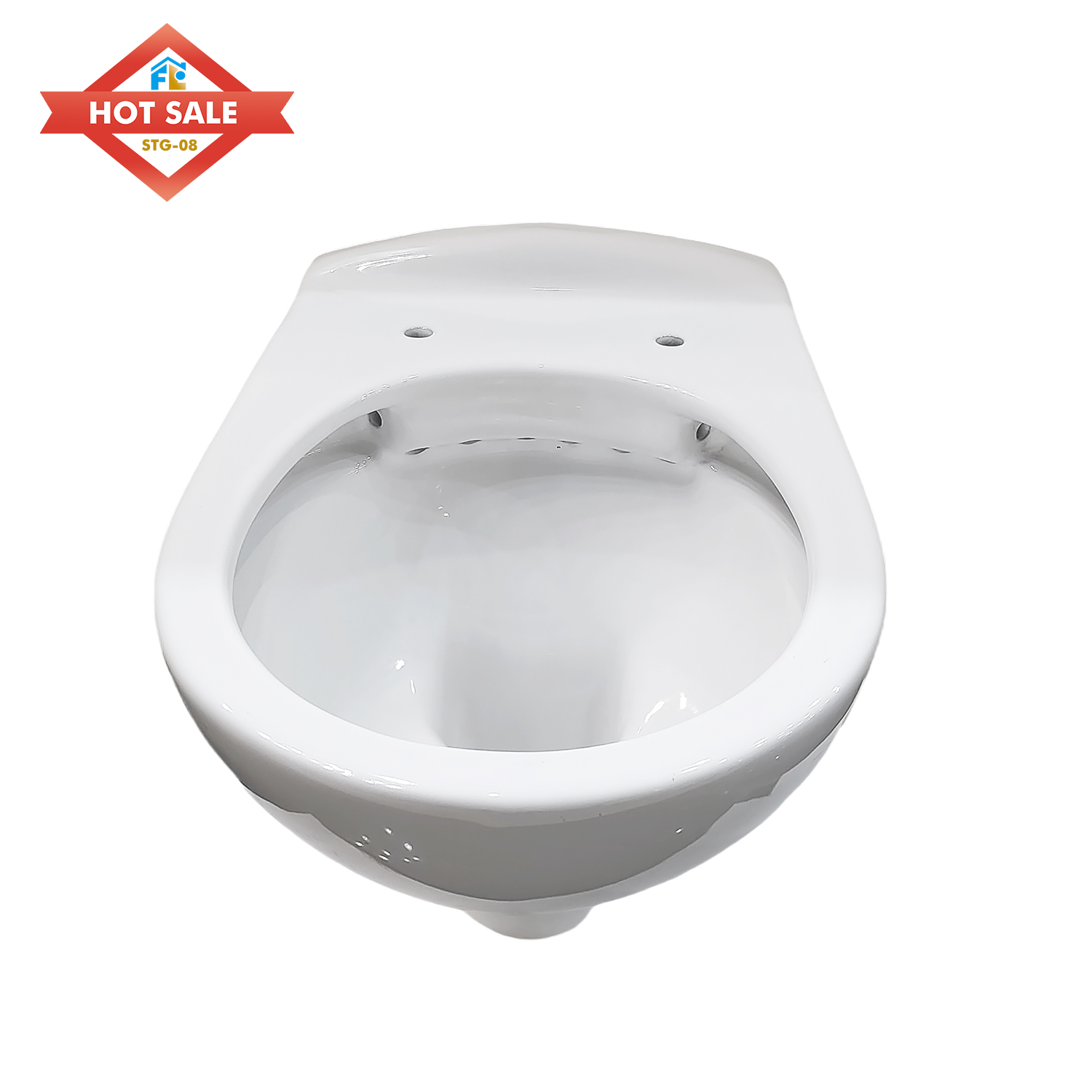 New Modern Design Sanitary Ware P-Trap Wash Down White Ceramic Wall Hung Wall Mounted Toilet for Bathroom