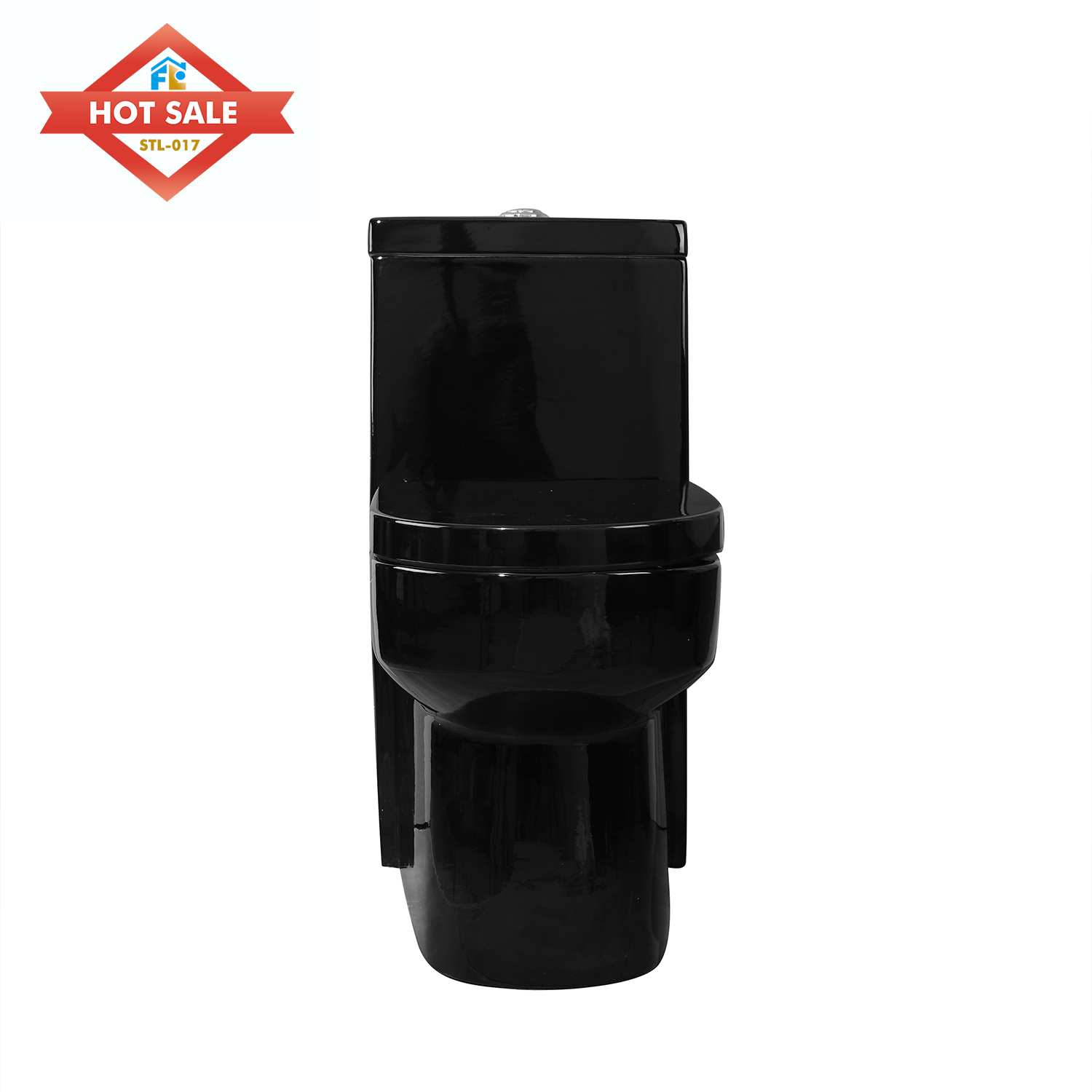 Ceramic Black color Sanitary Ware Toilet Siphonic BathroomOne Piece Commode WC Bowl for Bathroom