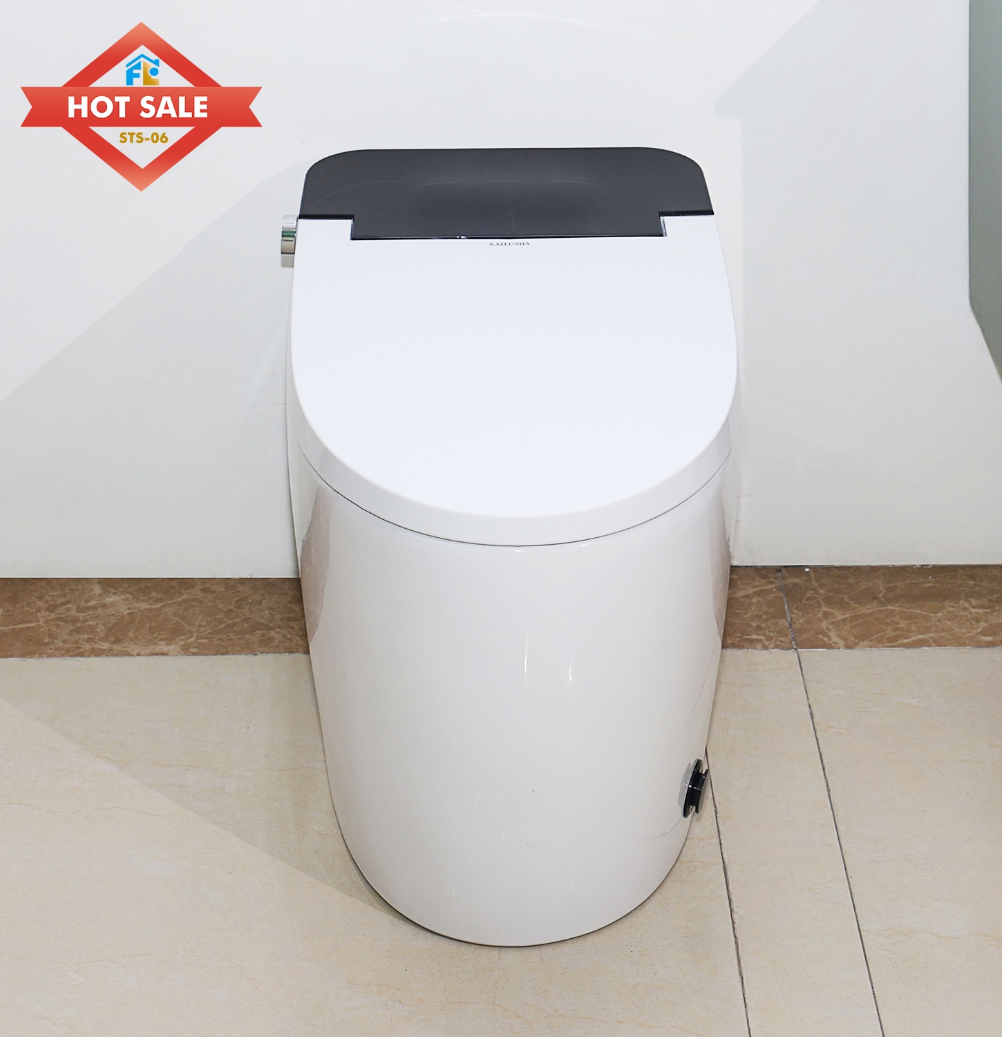 Smart Water-Saving Toilet: Advanced S-Trap Design for Superior Flushing Efficiency