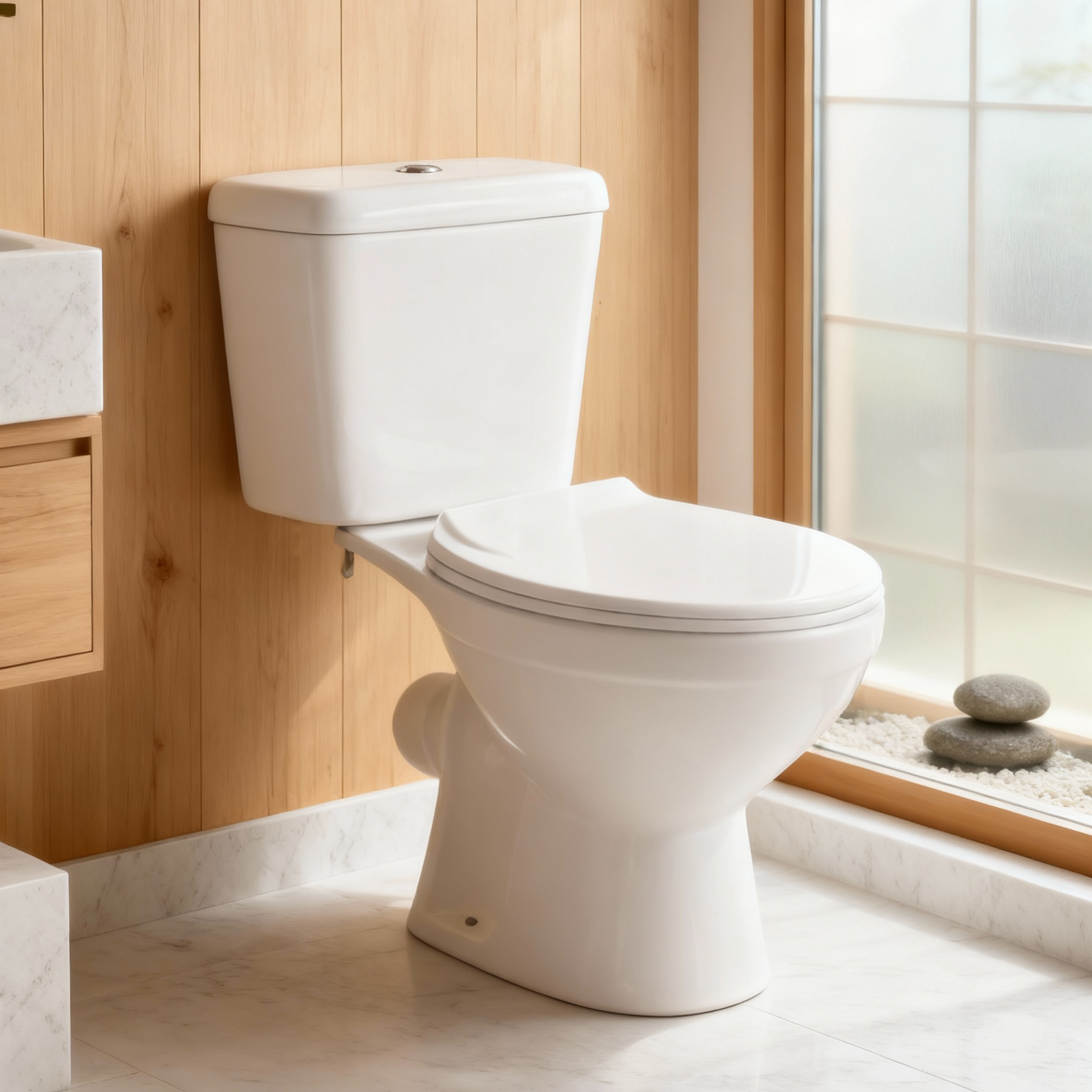 FLF-01 Siphon Dual-Flush Toilet | 3.0-6.0L Water-Saving and Easy-to-Clean | Commercial-Grade Ceramic Toilet | OEM Supported