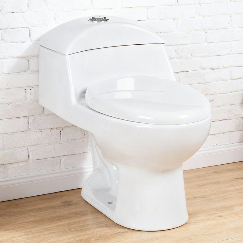 Factory Wholesale Economic White Siphon Flushing Sanitary Ware Floor Mounted One Piece Bathroom Ceramic One Piece WC Toilet Bowl