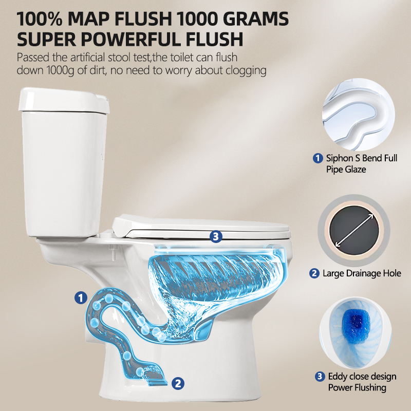 Wc Complete Commode Toilet Ceramic Sanitary Ware Water Closet Two Piece Modern Toilet Bowl for Hotel Use
