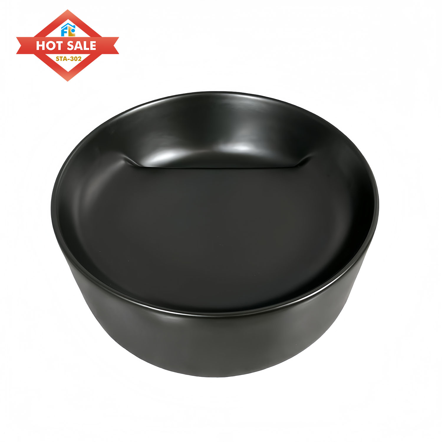 Modern Design Freestanding Solid Ceramic Hand Basin  Bathroom Counter Top Polished Finish Easy to Clean Sink