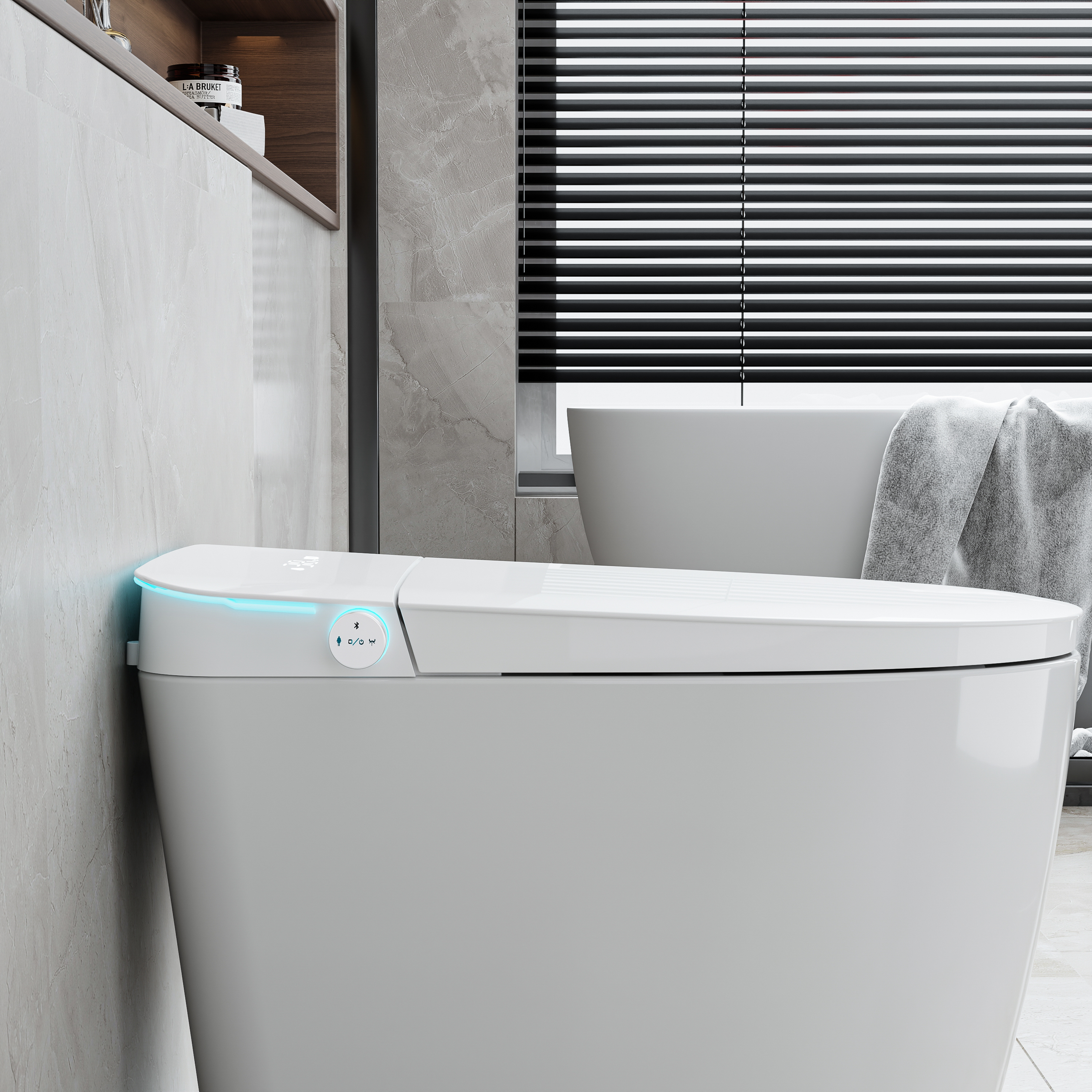 High-End Modern Smart Toilet Automatic Intelligence with Remote Control Floor-Mounted for Bathroom Sanitary