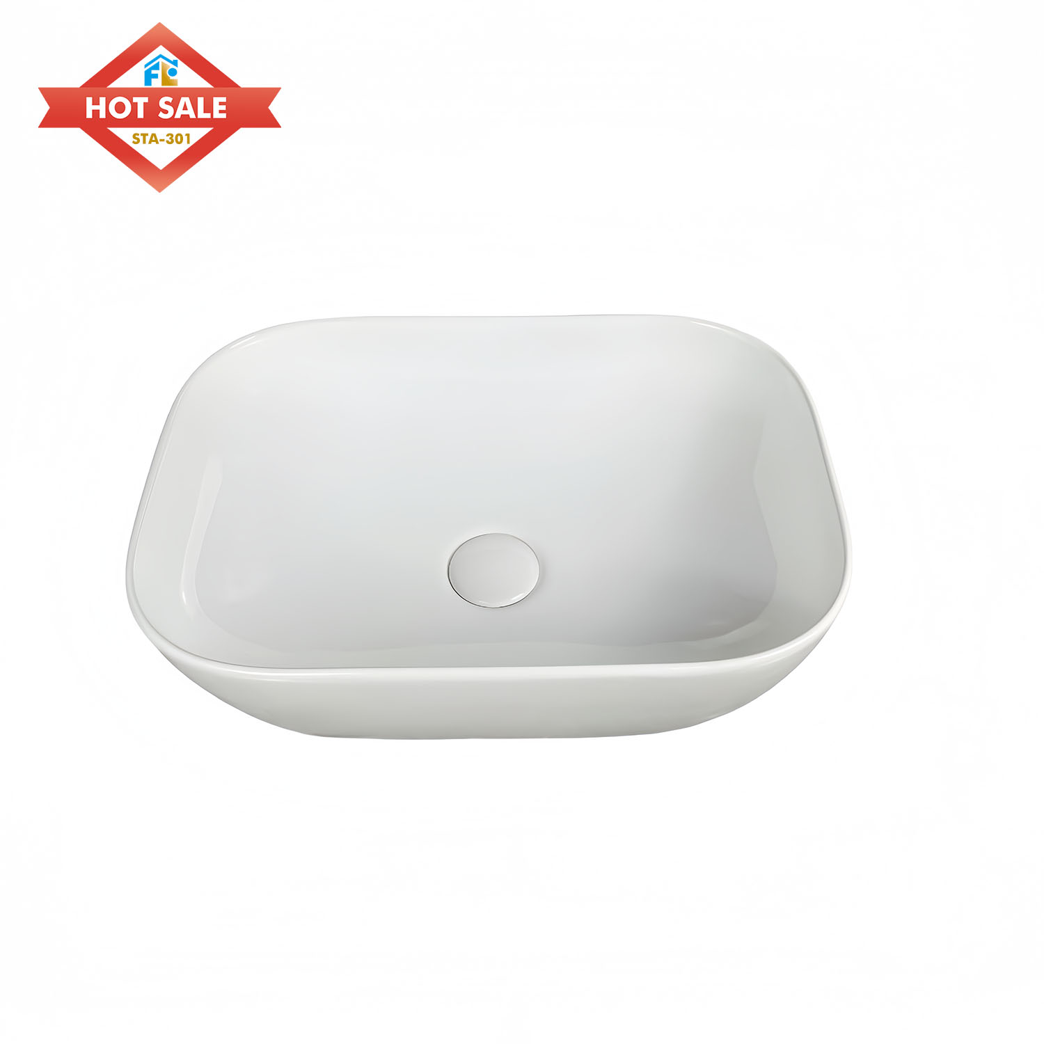 Modern White Round Bathroom Basin High Standard Easy Clean 1 Year Warranty for Hotels/Apartments/Villas