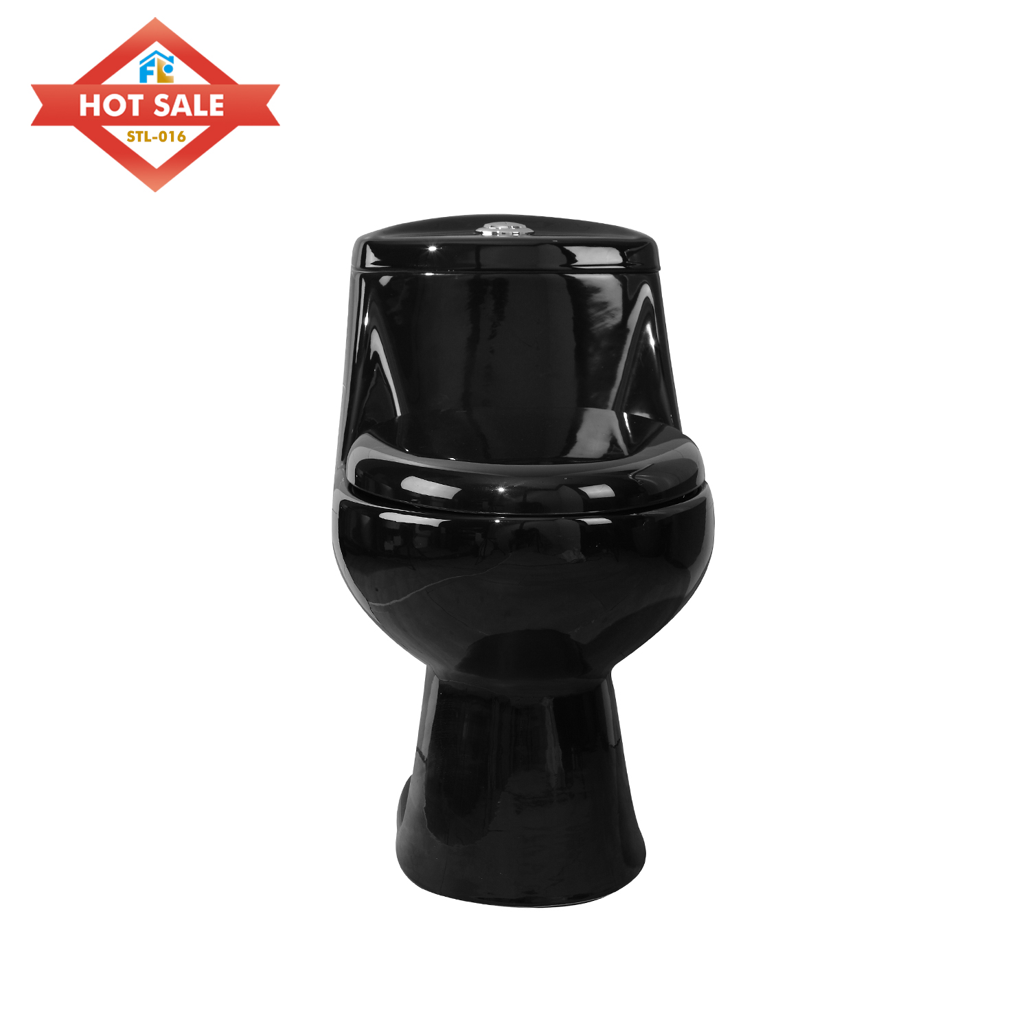 High-Quality  Black Color  S-Trap Toilet | Ceramic One-Piece Toilet for  Hotel & Bathroom