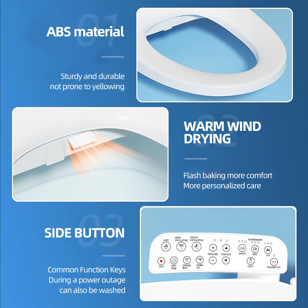 Ultra-Soft Smart Toilet Seat Cover - Heated Wash & Deodorization Function