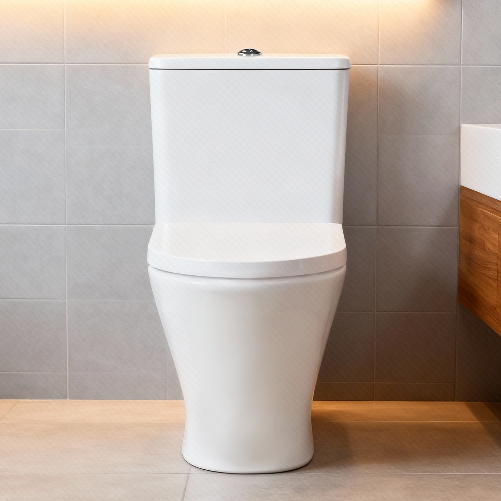 FLF-2006 Commercial Dual-Flush Toilet | 4/6L Water-Saving CE Certification | Soft-Close Seat | OEM Customization Available