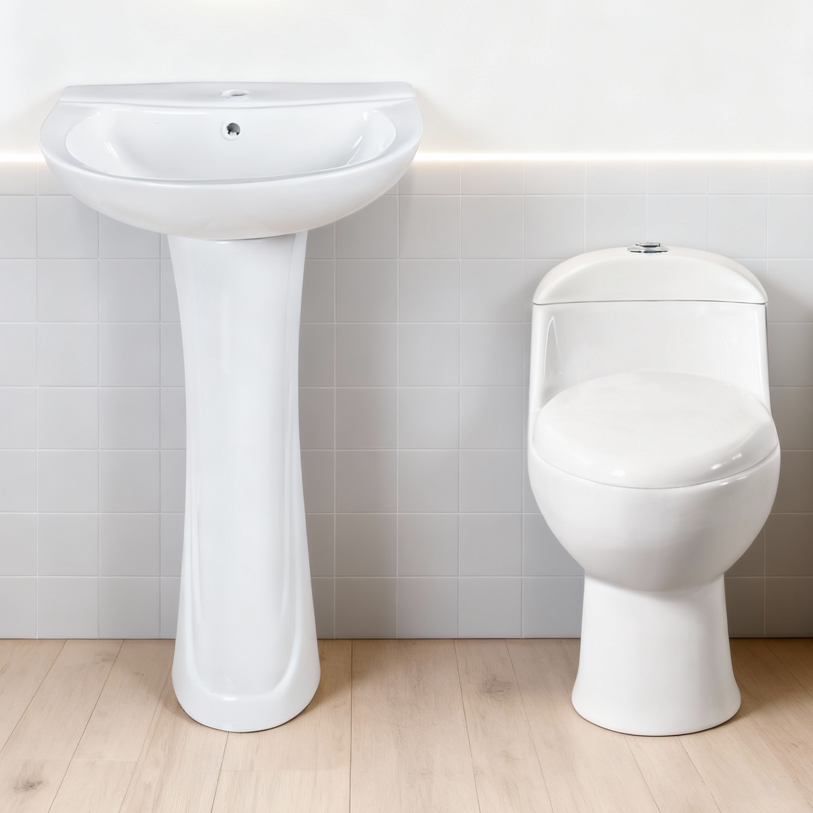 Factory wholesale modern all-S type steam trap siphon flushing floor installation integrated bathroom sanitary ware toilet sink set