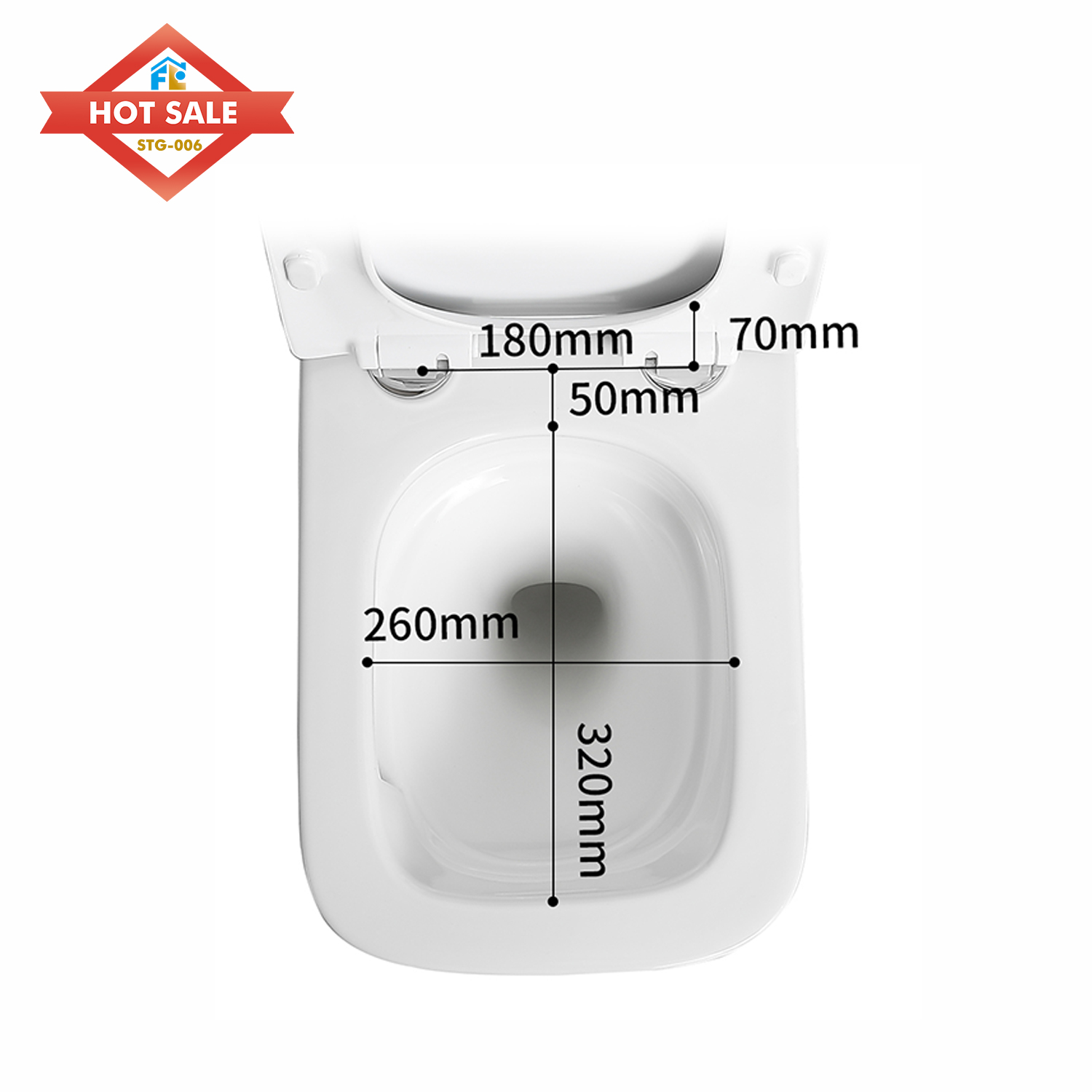 Modern Wall-Mount P-Trap Toilet - Efficient Drainage & Floor-Free Design, Easy to Clean for Daily Bathroom Use