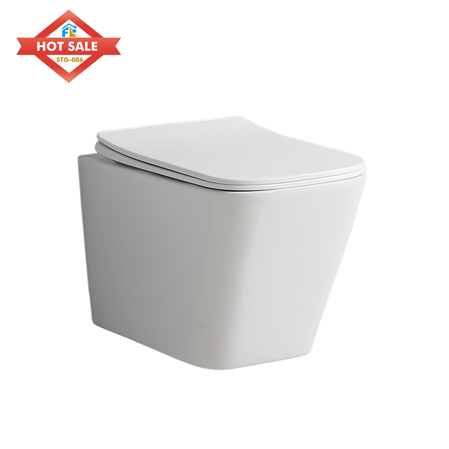 Modern Wall-Mount P-Trap Toilet - Efficient Drainage & Floor-Free Design, Easy to Clean for Daily Bathroom Use