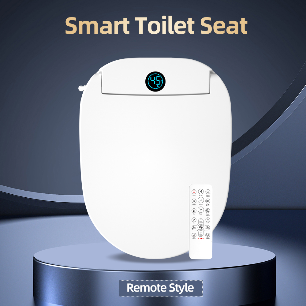 Remote-Controlled Heated Smart Toilet Seat - Adjustable Temperature Bidet for Bathroom