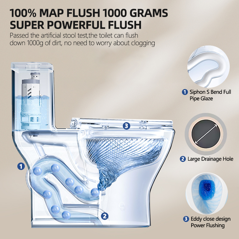 Commercial White Toilet FLF-05P | Water-Efficient & Modern Design