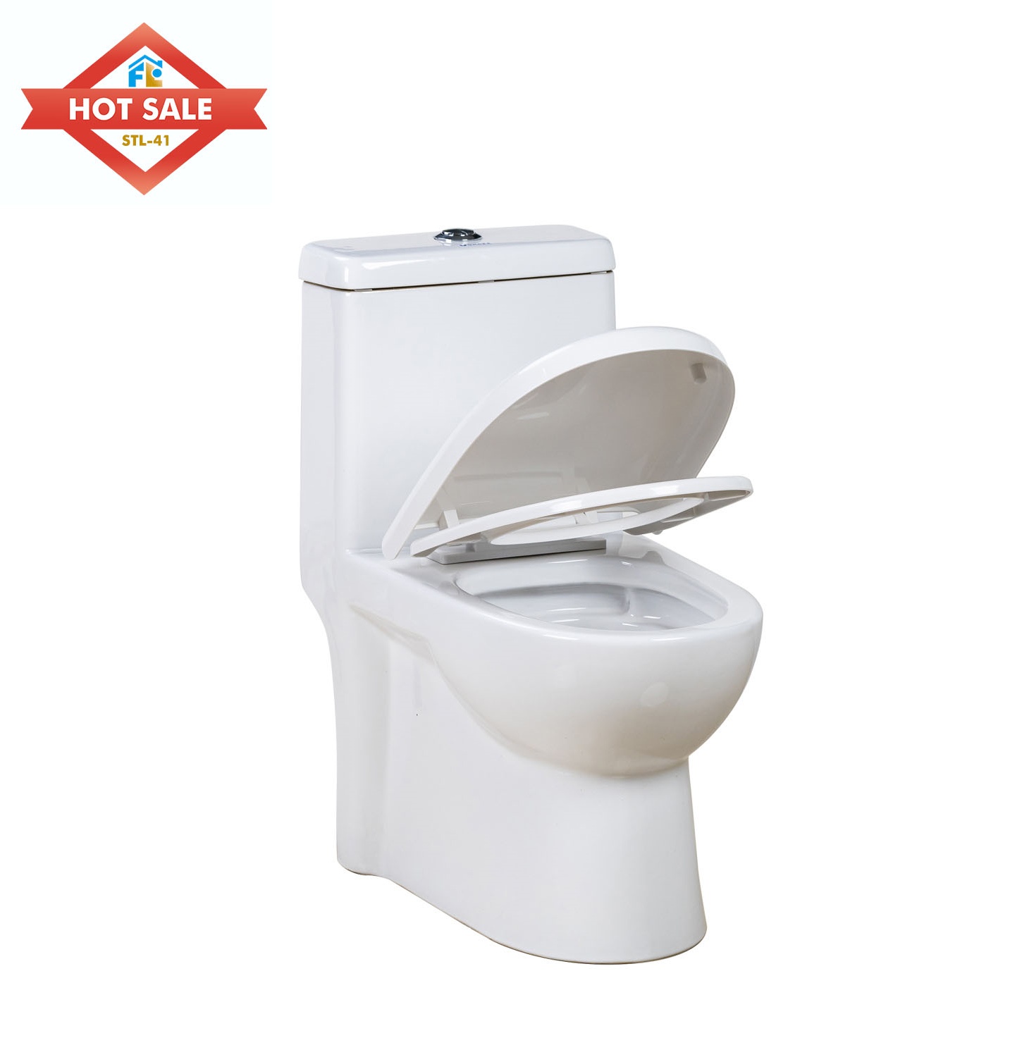 Hot selling One Piece Ceramic Toilet  with Dual Flush  Siphonic s-trap 300mm Toilets for bathroom