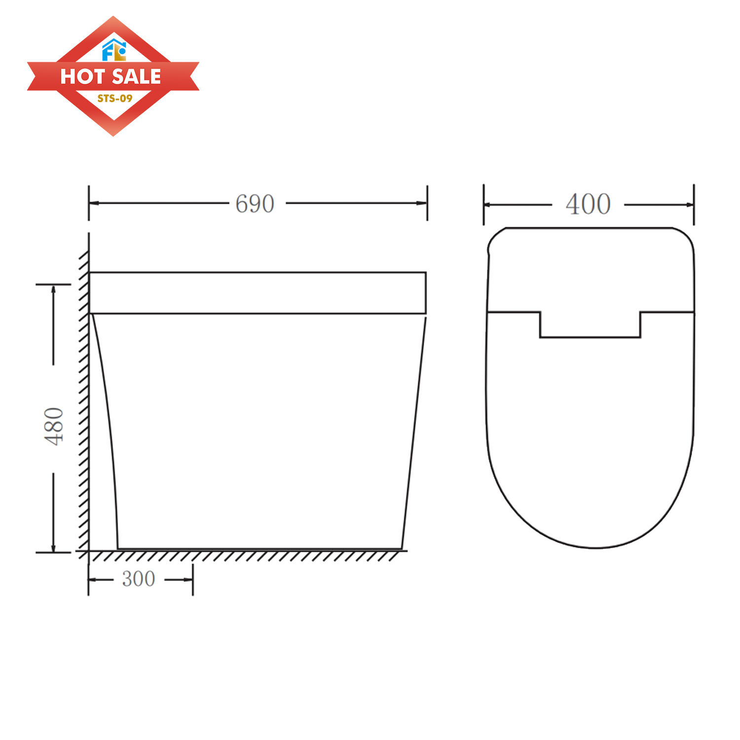 Factory Wholesale Modern S-trap Siphon Flushing Sensor Remote Floor Mounted Intelligent Smart Dual-Flush Elongated WC Toilet